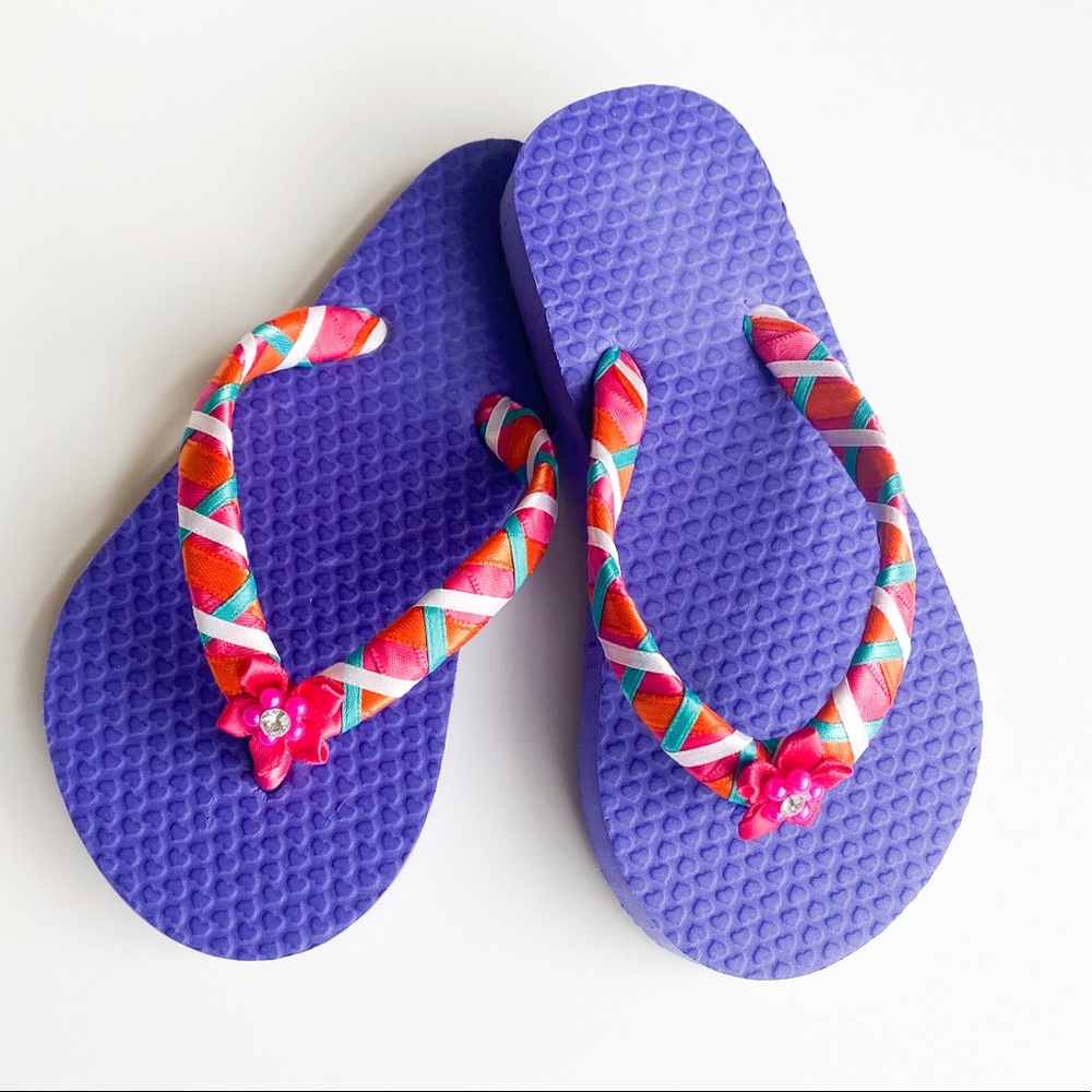 Girls Embellished Flip Flops